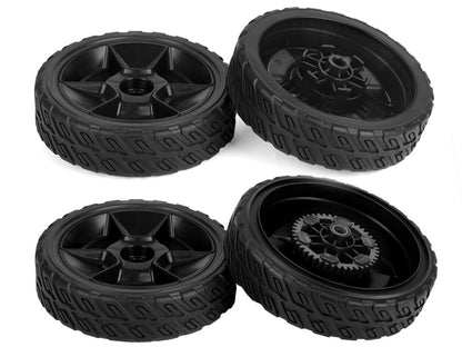 HRN216 Lawn Mower Wheels, 2 Rear Wheels 42710-VR8-N00ZA and 2 Front Wheels 44710-VR8-N00ZA for Honda HRN216 Lawn Mower