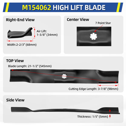 AM141034 Blade 42" for John Deere D130 X300 Z225, Replaces AM137327 AM141032