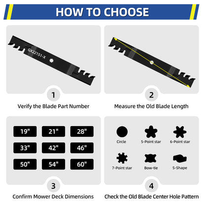 GY20850 Mulching Blades for John Deere 42" Deck, Replace GX22151 AM141033 AM141031