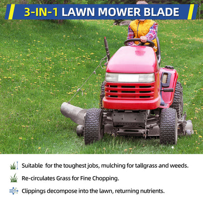 46" Mulching Blade for Cub Cadet Craftsman Husqvarna Poulan, Replaces 742-04244 942-04244 942-04290-X