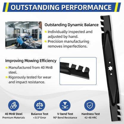 46" Mulching Blade for Cub Cadet Craftsman Husqvarna Poulan, Replaces 742-04244 942-04244 942-04290-X