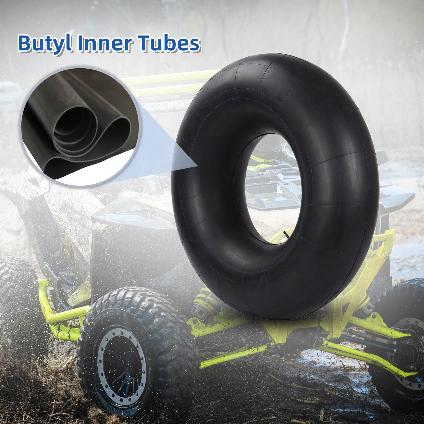 26x12-12 Butyl Inner Tubes, 2 Pack with TR13 Valve Stem, Heavy-Duty Inner Tubes, Replacement Tubes for ATV/UTV, Lawn Mowers, Garden Tractors and Golf Carts