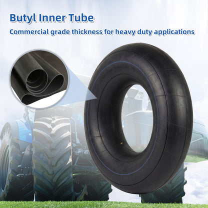 14.9-30 Tractor Tire Butyl Inner Tube, 1 Pack with TR218A Valve Stem, Heavy-Duty Inner Tube, Replacement Tube for Farm Tractor, Backhoe and Industrial Equipment