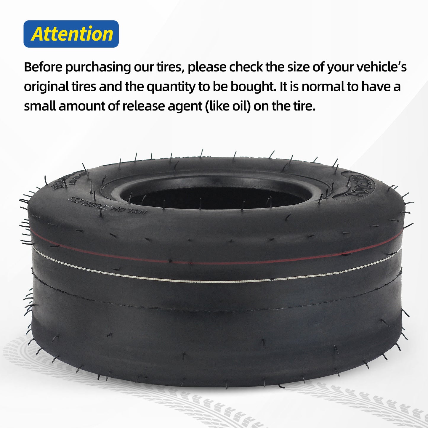 11x4.00-5 Tubeless Zero Turn Mower Tire, Riding Lawnmower Smooth Tread, 4 Ply