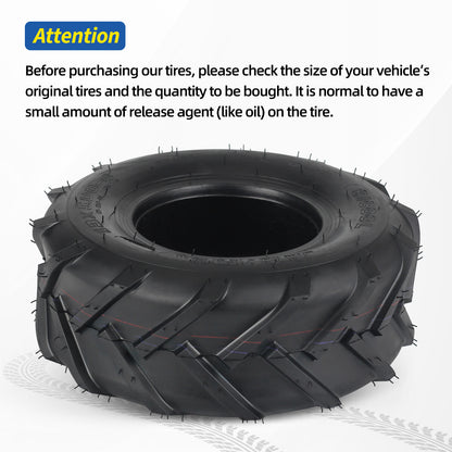 13x5.00-6 Tubeless Tiller Tire, 13x5-6 for Tractor Lawnmower Ag Tire, 2 Ply, Super Lug Pattern