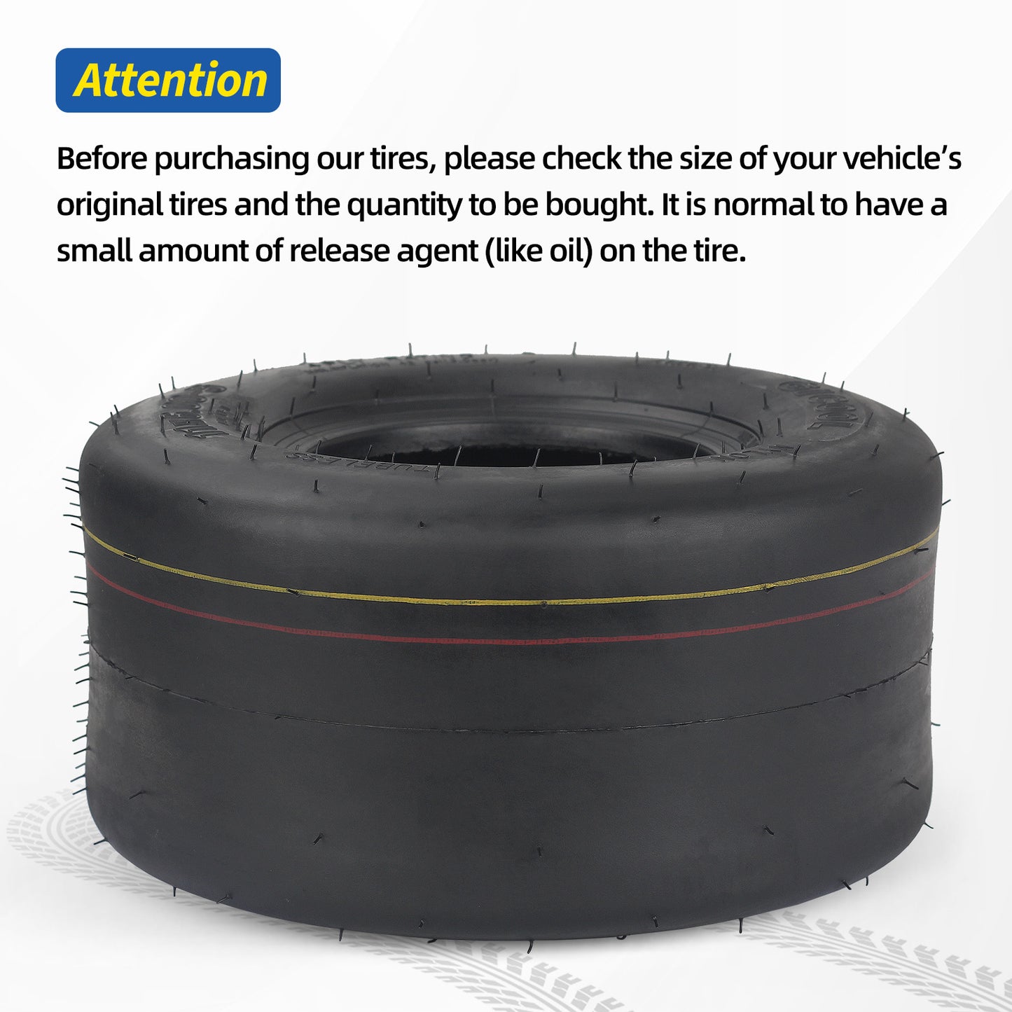 11x6.00-5 Tubeless Zero Turn Mower Tire, Riding Lawnmower Smooth Tread, 4 Ply