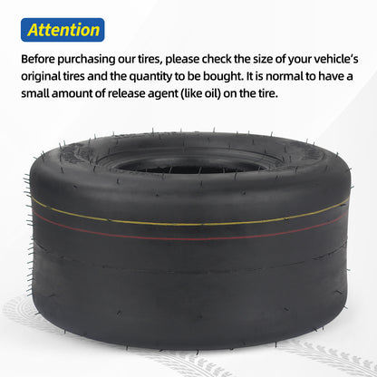 11x6.00-5 Tubeless Zero Turn Mower Tire, Riding Lawnmower Smooth Tread, 4 Ply
