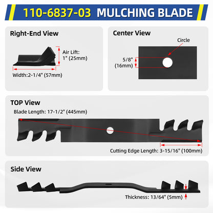 115-5059-03, 50" for Toro Time Cutter Z Mowers SS5000 MX5000, Replaces 110-6837-03, 112-9759-03