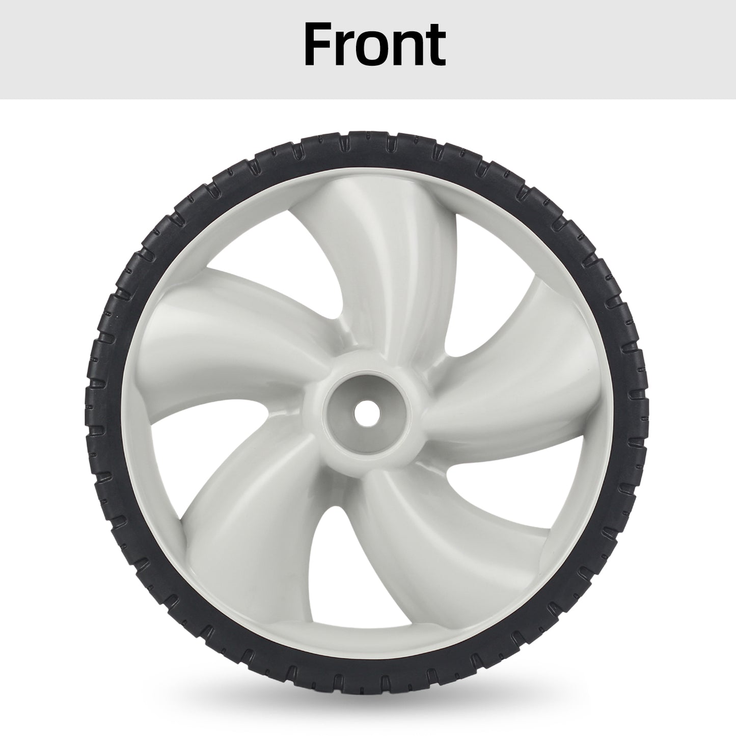 12 Inch Rear Wheels for Arnold 490-324-0002, Replacement 12x1.75" Plastic Wheels for Lawn Mowers, 1/2" Axle Bore, 2-Pack