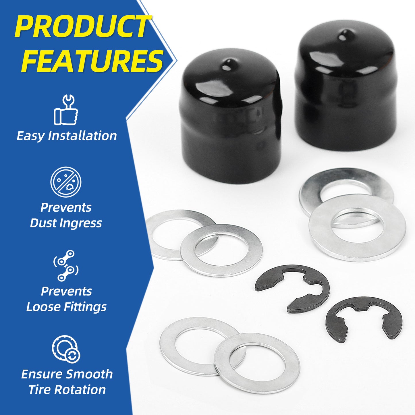 Lawnmower Wheel Hardware Kit, Compatible with Husqvarna Craftsman AYP Poulan Huskee Jonsered 532188967 532121749 812000029 121748X 121749X 583512801 532436874 12000029