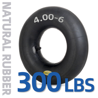 4.00-6 Replacement Inner Tube, 2 Pack with TR-13 Valve Stem, Heavy Duty, For 13" Tires Wheelbarrow Garden Utility Wagon Go Cart Lawn Mower
