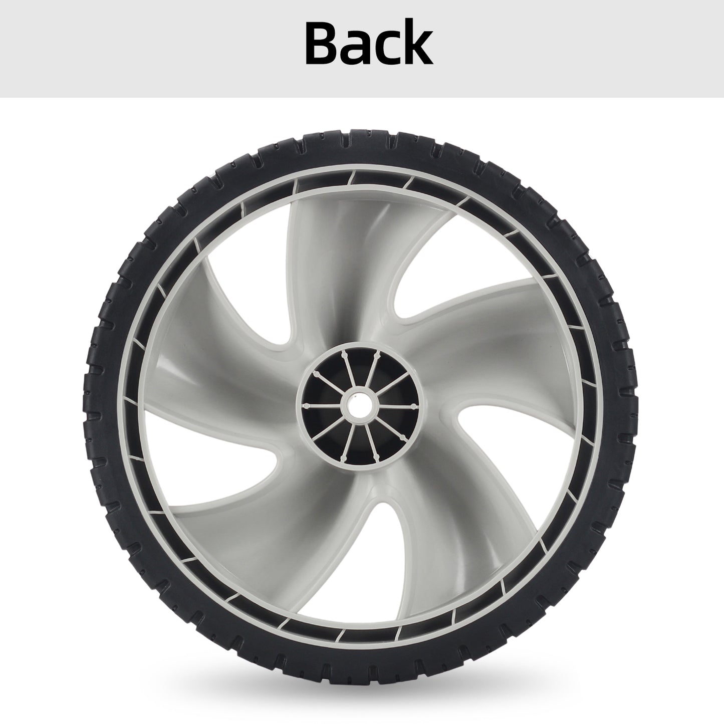 12 Inch Rear Wheels for Arnold 490-324-0002, Replacement 12x1.75" Plastic Wheels for Lawn Mowers, 1/2" Axle Bore, 2-Pack
