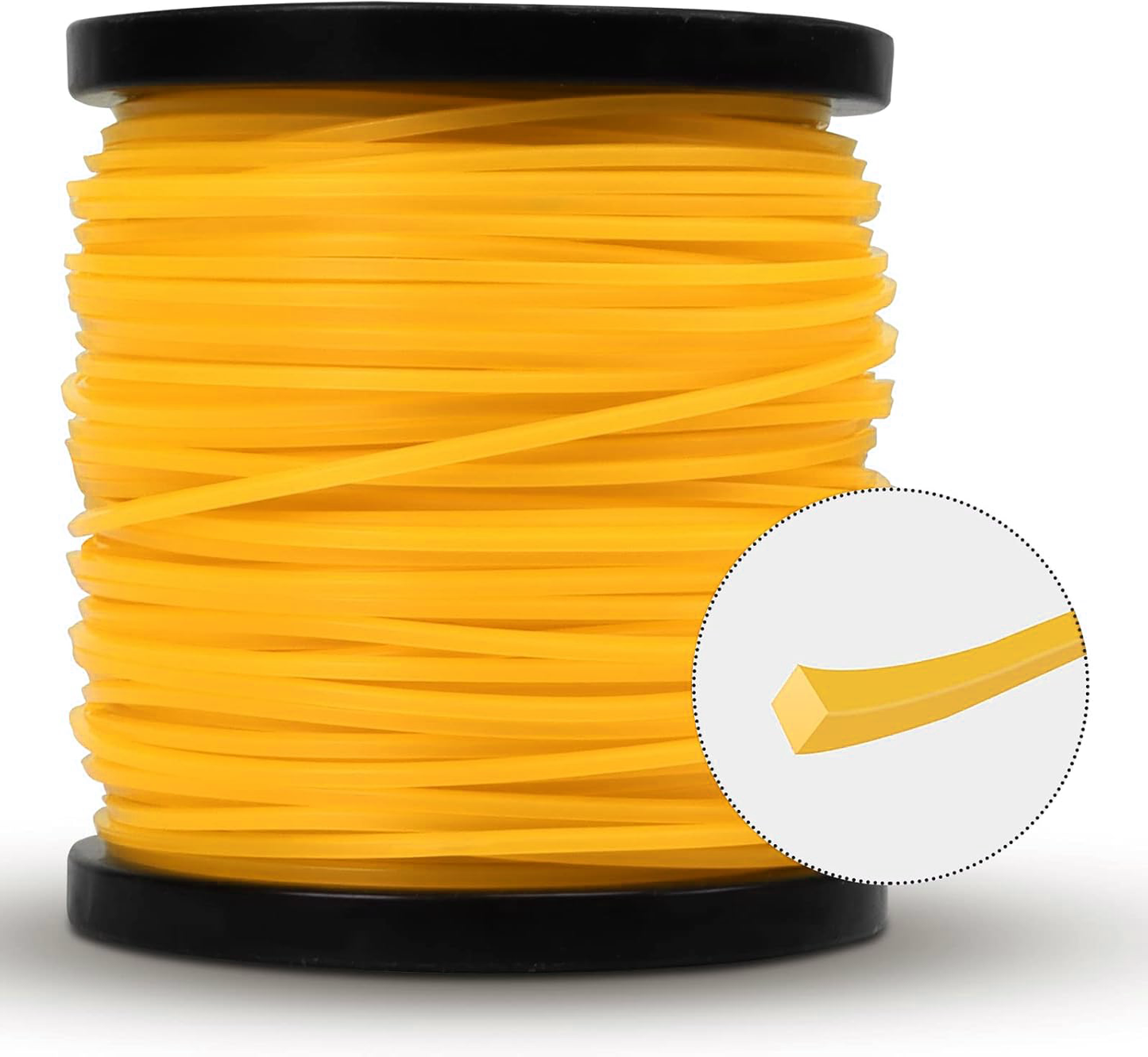GICOOL 0.095" Square Trimmer Line, Orange Heavy-Duty Nylon Weed Eater String, Universal Commercial Grade Weed Wacker Line | 1.7 LB, 330 Ft