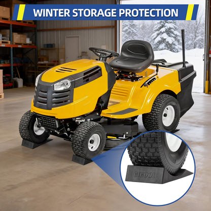 Tire Saver Ramp for 13-17" Tire and Wheel, Flat-Free & Tubeless Tire Protector to Prevent Flat Spots Caused by Long Storage Parking for Riding Lawn Mower Garden Tractor