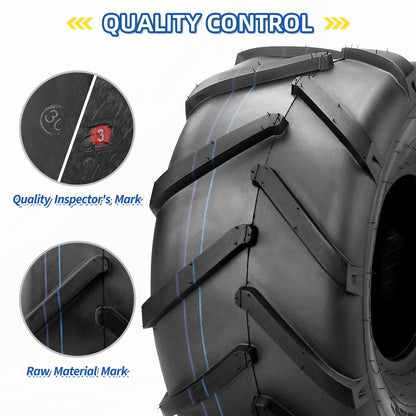 20x10.00-8 Ag Lug High-Traction Lawn Mower Tubeless Tire, 20x10-8 Agriculture Tractor Tire, 4 Ply, 1227lbs Capacity