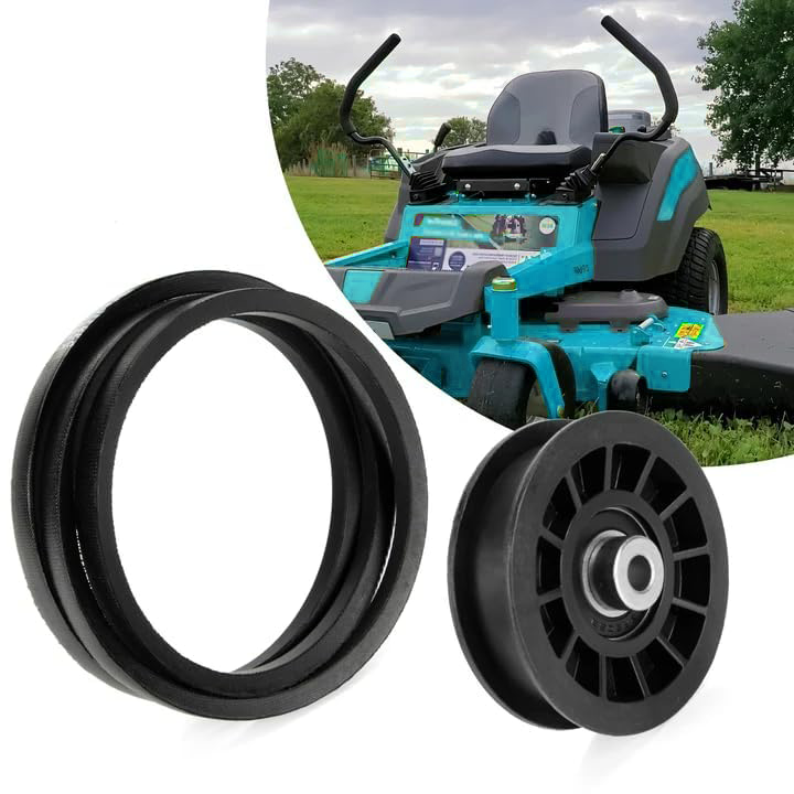 GICOOL Drive Idler Pulley & Belt Kit, Replace 539110311 539110411 607163 14259 12400 - Compatible with Z254F Lawn Mower