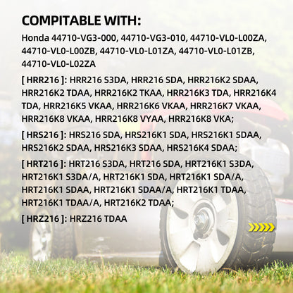 GICOOL 44710-VL0-L02ZB Front Wheels, 8 Inch Wheels Fit for Honda HRR216 HRS216 HRT216 Walk-behind Lawn Mower, 8 Inch Wheels, Pack of 2