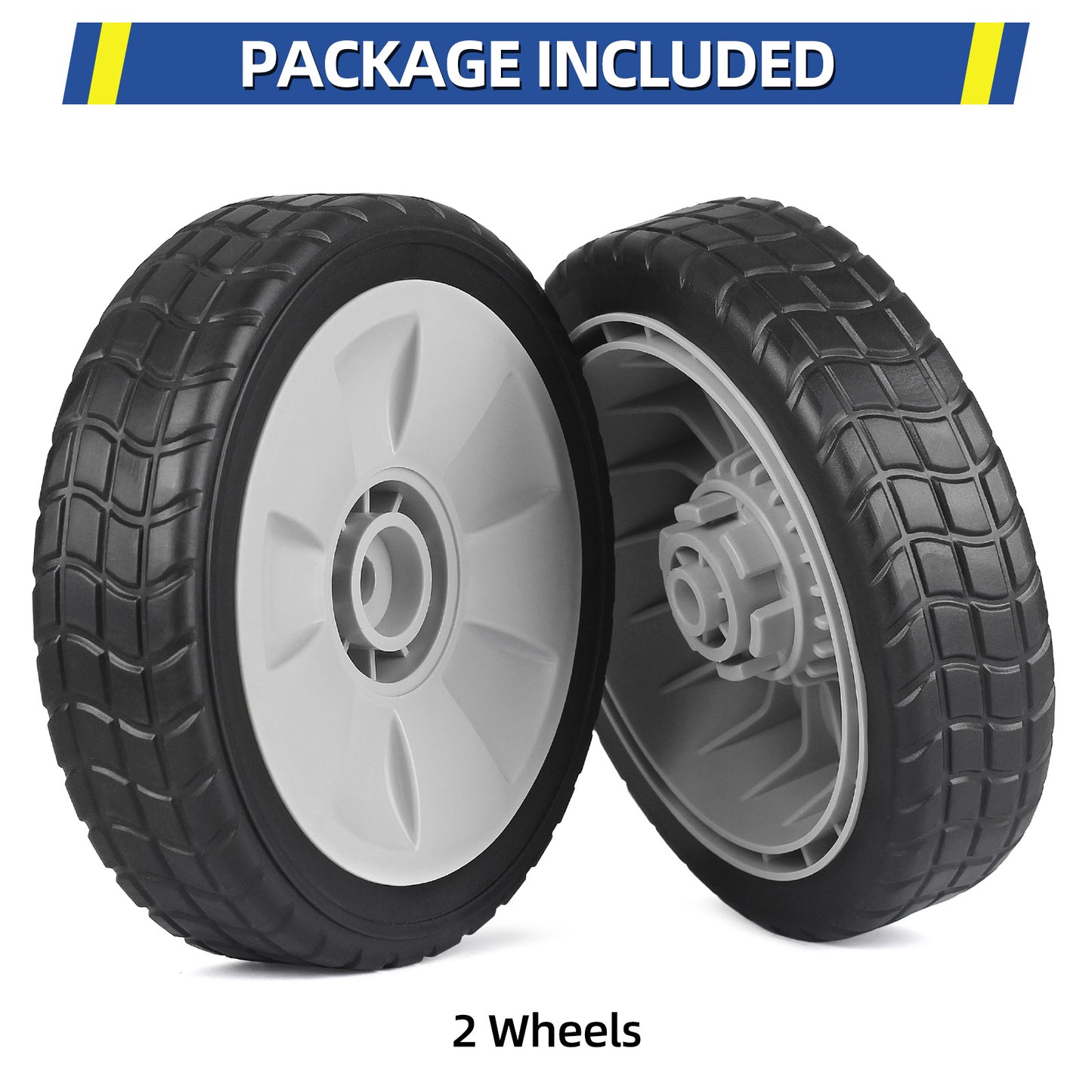 GICOOL 44710-VL0-L02ZB Front Wheels, 8 Inch Wheels Fit for Honda HRR216 HRS216 HRT216 Walk-behind Lawn Mower, 8 Inch Wheels, Pack of 2