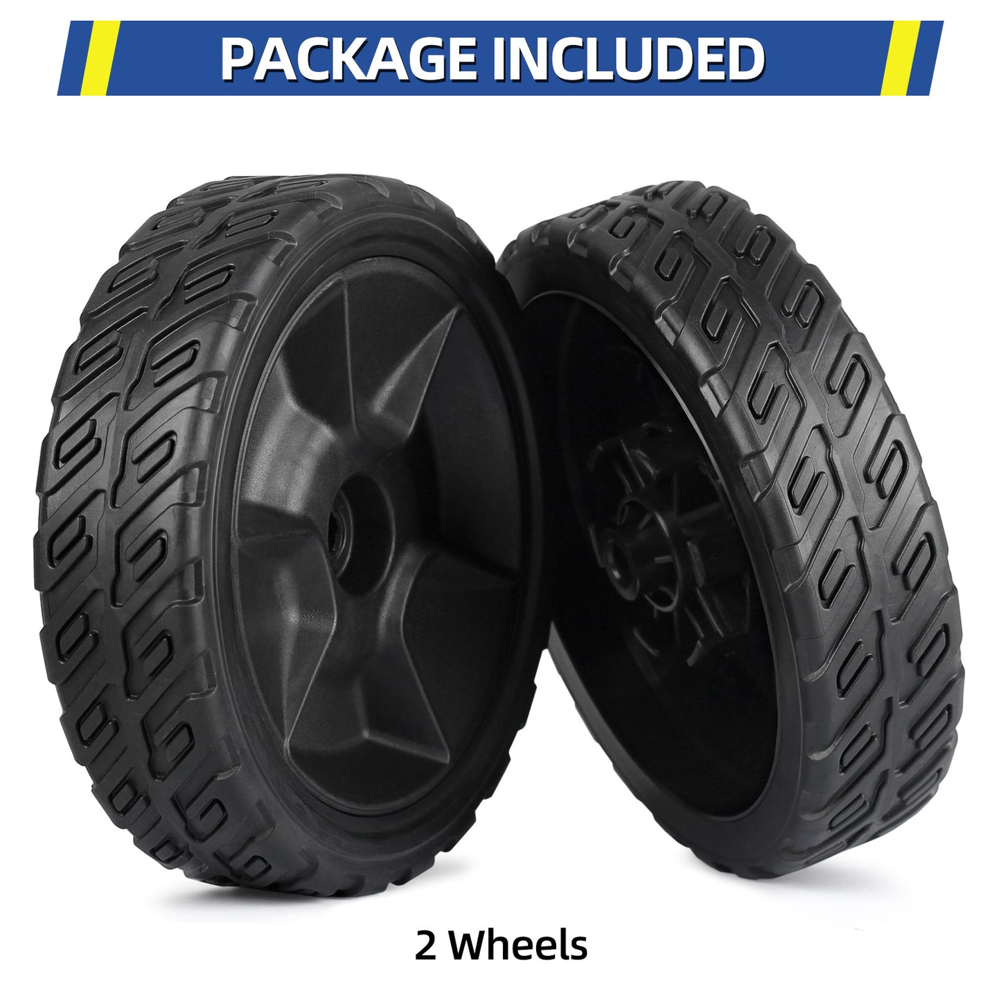 44710-VR8-N00ZA Lawn Mower Front Wheels, 8 Inch Wheels for Honda HRN216, Pack of 2