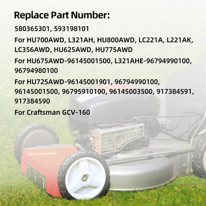 580365301 Lawn Mower Wheels, 593198101 Drive Wheels for Husqvarna, HU675AWD, HU700AWD, HU725AWD, HU800AWD, LC356AWD, Craftsman, 8 Inch Wheels, 2 Pack