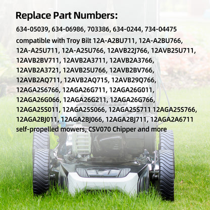 634-05039 Lawn Mower Wheels, 8 Inch Front Wheels for Troy-Bilt, Craftsman, TB200 TB210 TB220 TB230 TB270ES TB280ES, 2 Pack