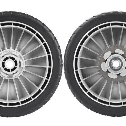 GICOOL 4 Pack HRR216 Lawn Mower Wheels, 2 Rear Wheels 42710-VE2-M02ZE and 2 Front Wheels 44710-VL0-L02ZB for Honda HRR216 HRS216 HRT216 Walk-behind Lawn Mower