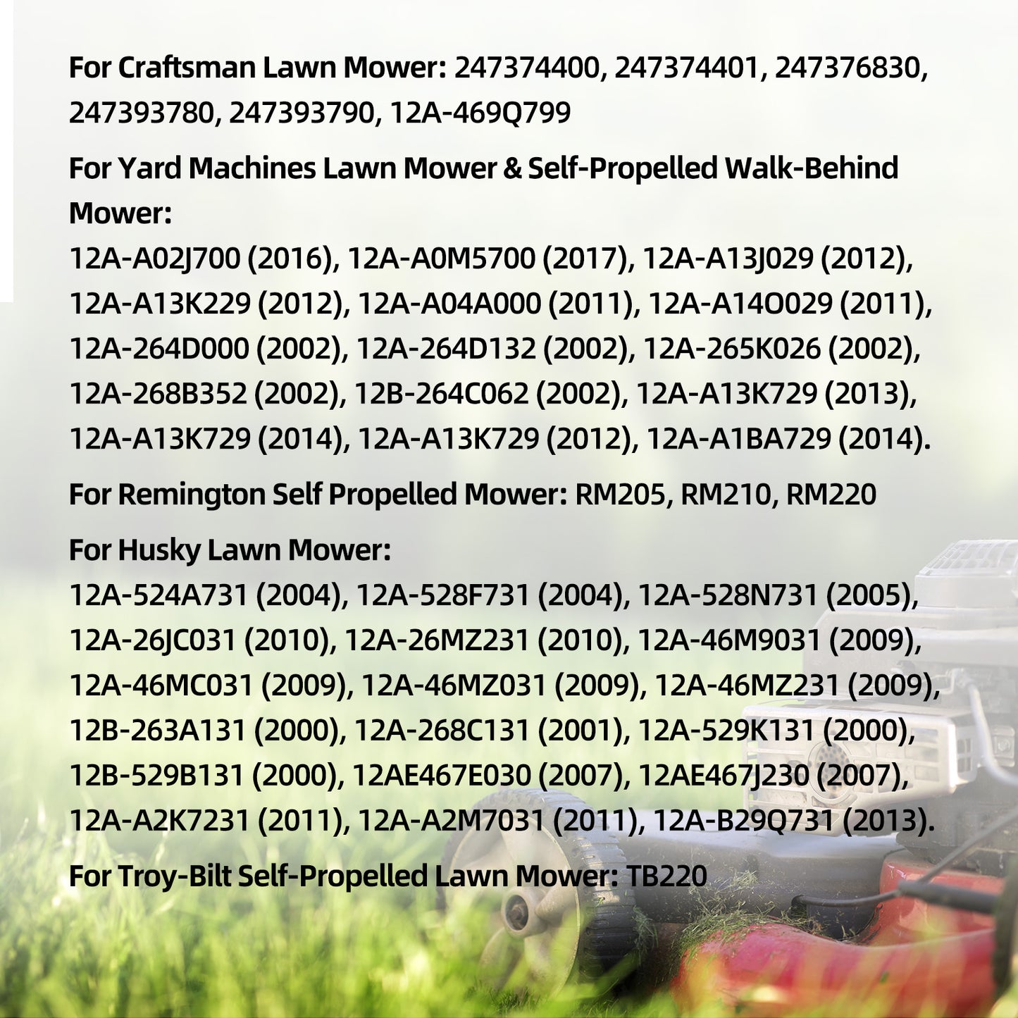 734-04581 634-0190A Lawn Mower Wheels, 8 Inch Wheels for MTD, Yard Man, Craftsman, Huskee, Yard Machines Self -Propelled Walk-Behind, 2 Pack