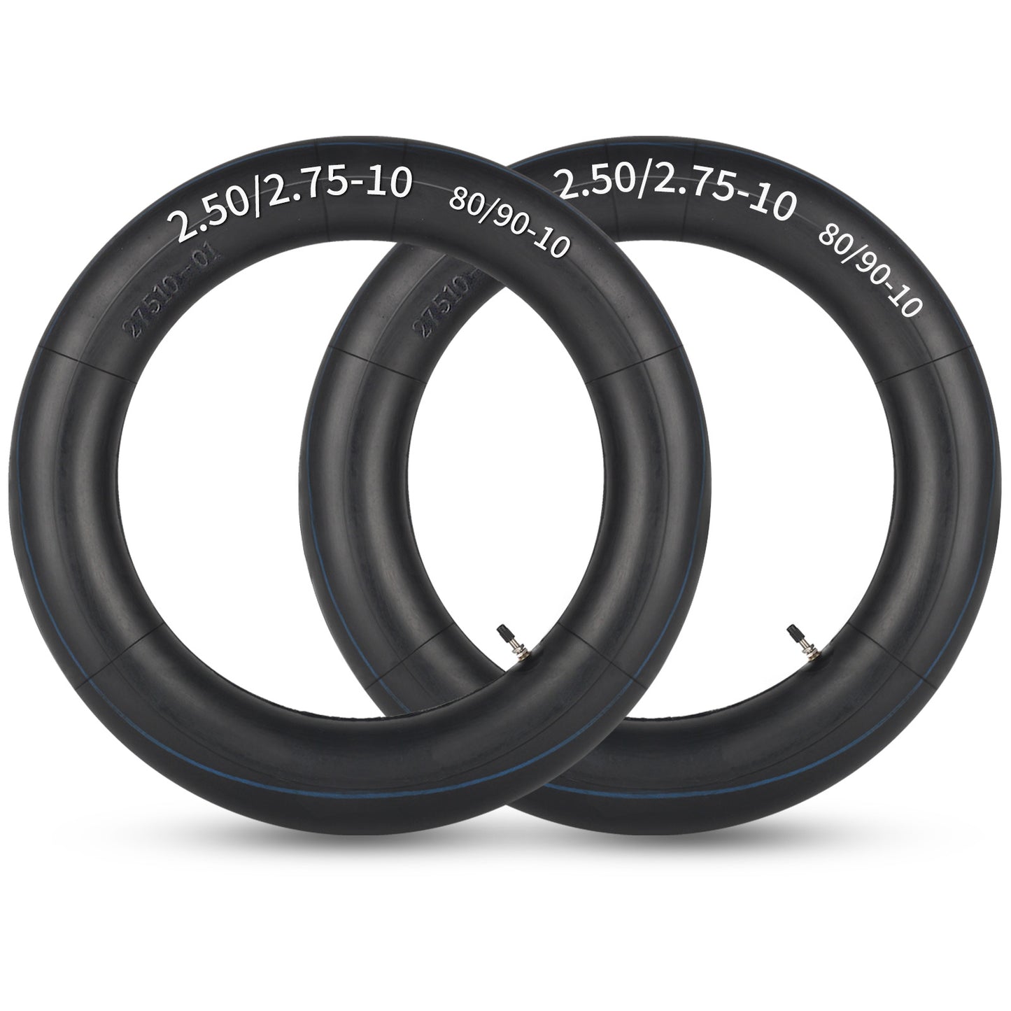 2.50/2.75-10" (80/90-10) Mini Dirt Bike Replacement Heavy Duty Butyl Inner Tubes, 2 Pack with TR4 Valve Stem, Fits for Honda CRF50/XR50, Yamaha PW50/TTR50, Suzuki DRZ70/JR50, Razor MX650/MX500