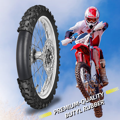 2.50/2.75-10" (80/90-10) Mini Dirt Bike Replacement Heavy Duty Butyl Inner Tubes, 2 Pack with TR4 Valve Stem, Fits for Honda CRF50/XR50, Yamaha PW50/TTR50, Suzuki DRZ70/JR50, Razor MX650/MX500