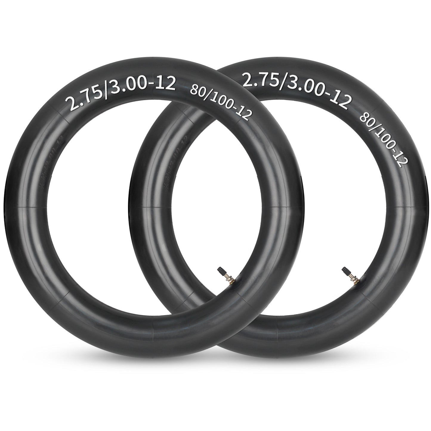 2.75/3.00-12" (80/100-12) Dirt Bike Replacement Heavy Duty Butyl Inner Tubes, 2 Pack with TR4 Valve Stem, Fits for Honda CRF70/XR70, Kawasaki KLX110, Yamaha TTR90, Suzuki DRZ110