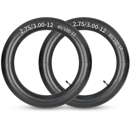 2.75/3.00-12" (80/100-12) Dirt Bike Replacement Heavy Duty Butyl Inner Tubes, 2 Pack with TR4 Valve Stem, Fits for Honda CRF70/XR70, Kawasaki KLX110, Yamaha TTR90, Suzuki DRZ110