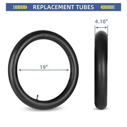 4.10x19" (100/90-19) Motorcycle Replacement Heavy Duty Butyl Inner Tubes, 3mm Thick Heavy Duty, 2 Pack with TR4 Valve Stem, Fits for Dirt Pit Bike, Off-Road and Motocross Tires