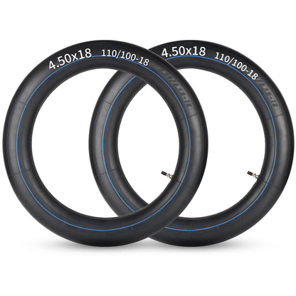 4.50x18" (110/100-18) Motorcycle Replacement Heavy Duty Butyl Inner Tubes, 3mm Thick Heavy Duty, 2 Pack with TR4 Valve Stem, Fits for Dirt Pit Bike, Off-Road and Motocross Tires