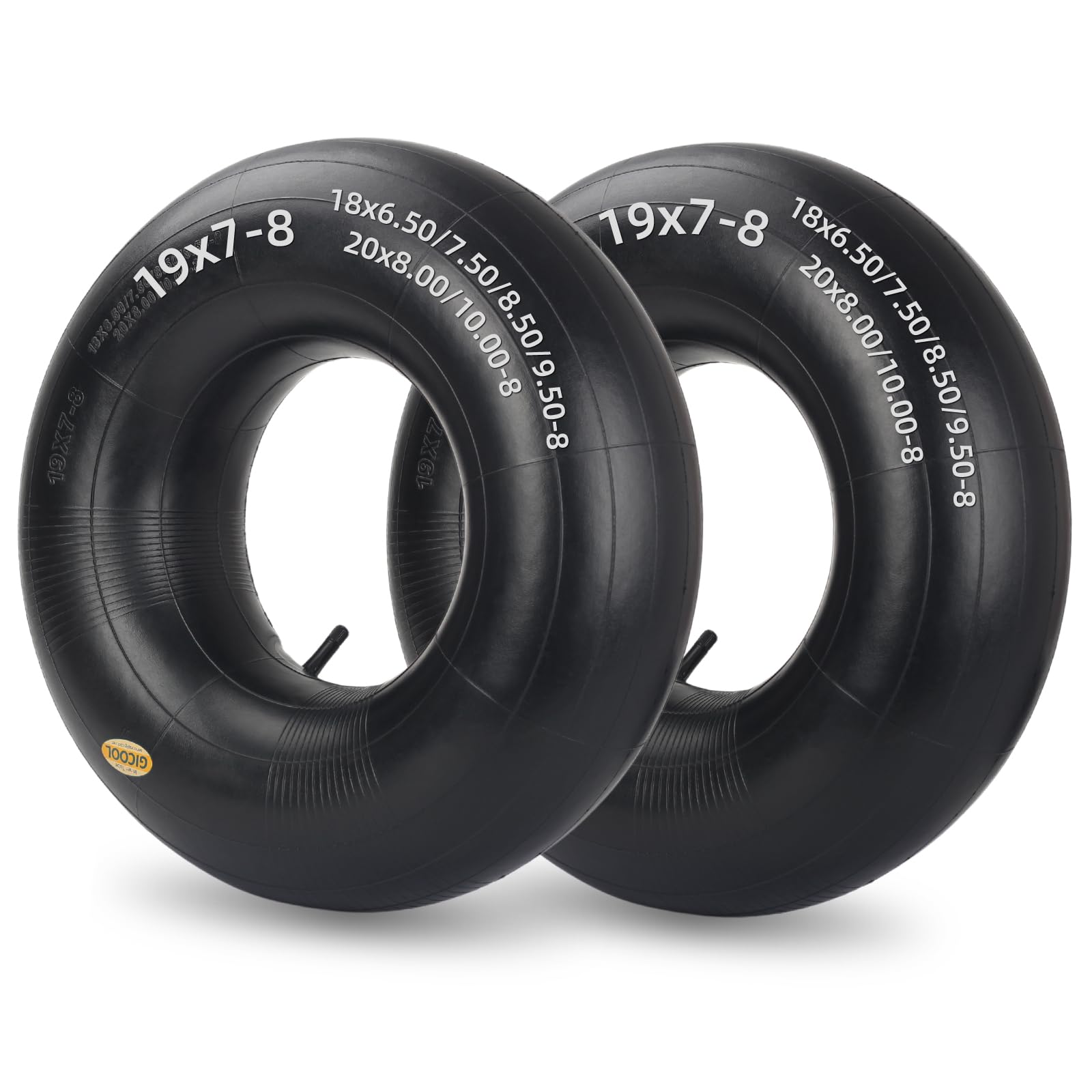 18x8.50/9.50-8 Inner Tubes, 2 Pack with TR13 Valve Stem, Heavy-Duty Re ...