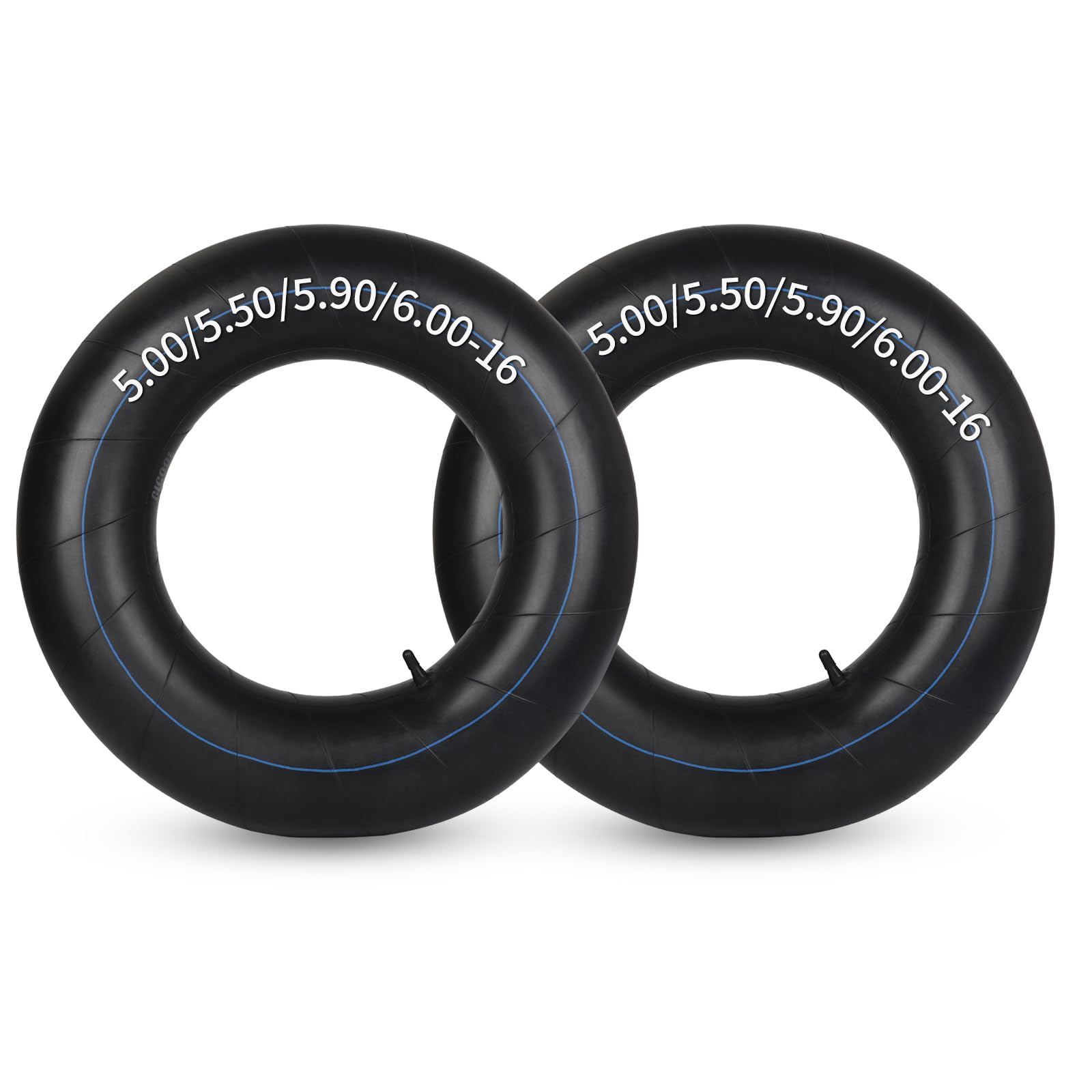 5.00/5.50/5.90/6.00-16 Butyl Inner Tubes, 2 Pack with TR15 Valve Stem ...