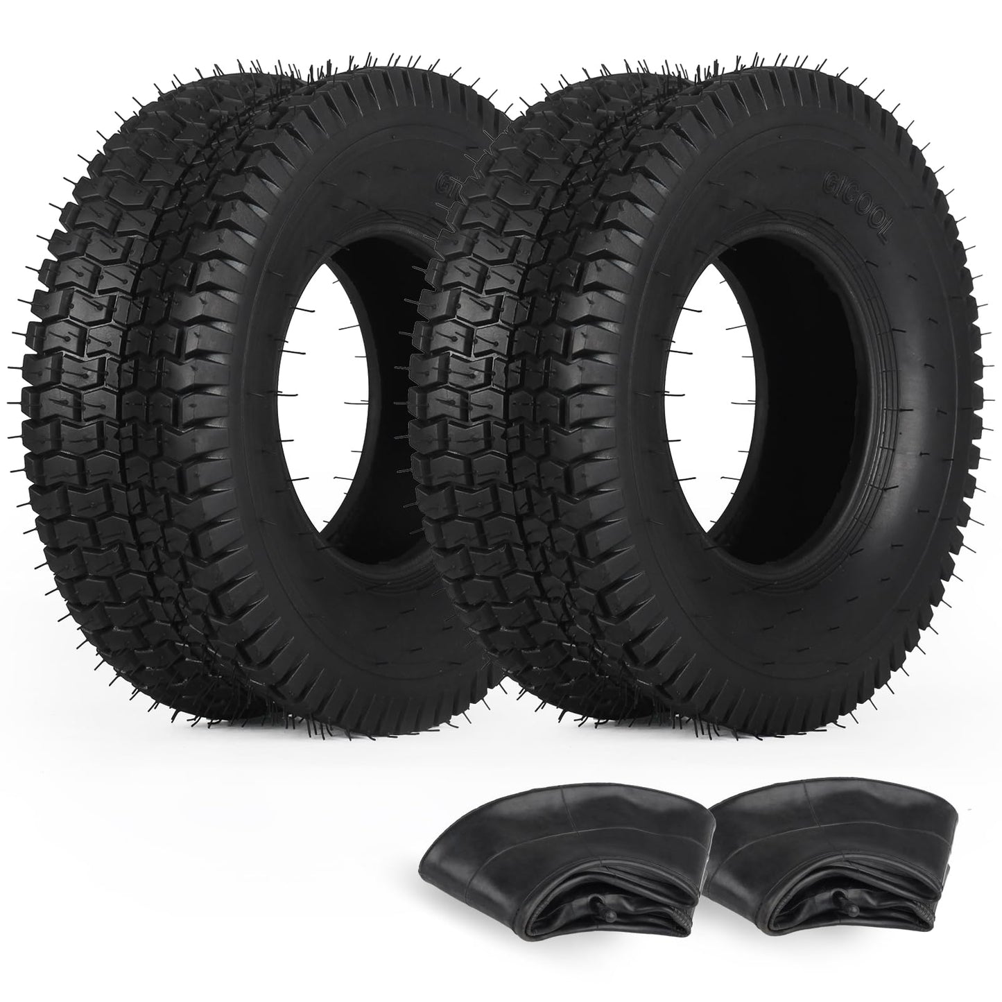 13x5.00-6 Tire and Inner Tube Set, TR-13 Straight Valve Stem, Replacement Riding Mower Front Wheel Assembly, 2 Pack