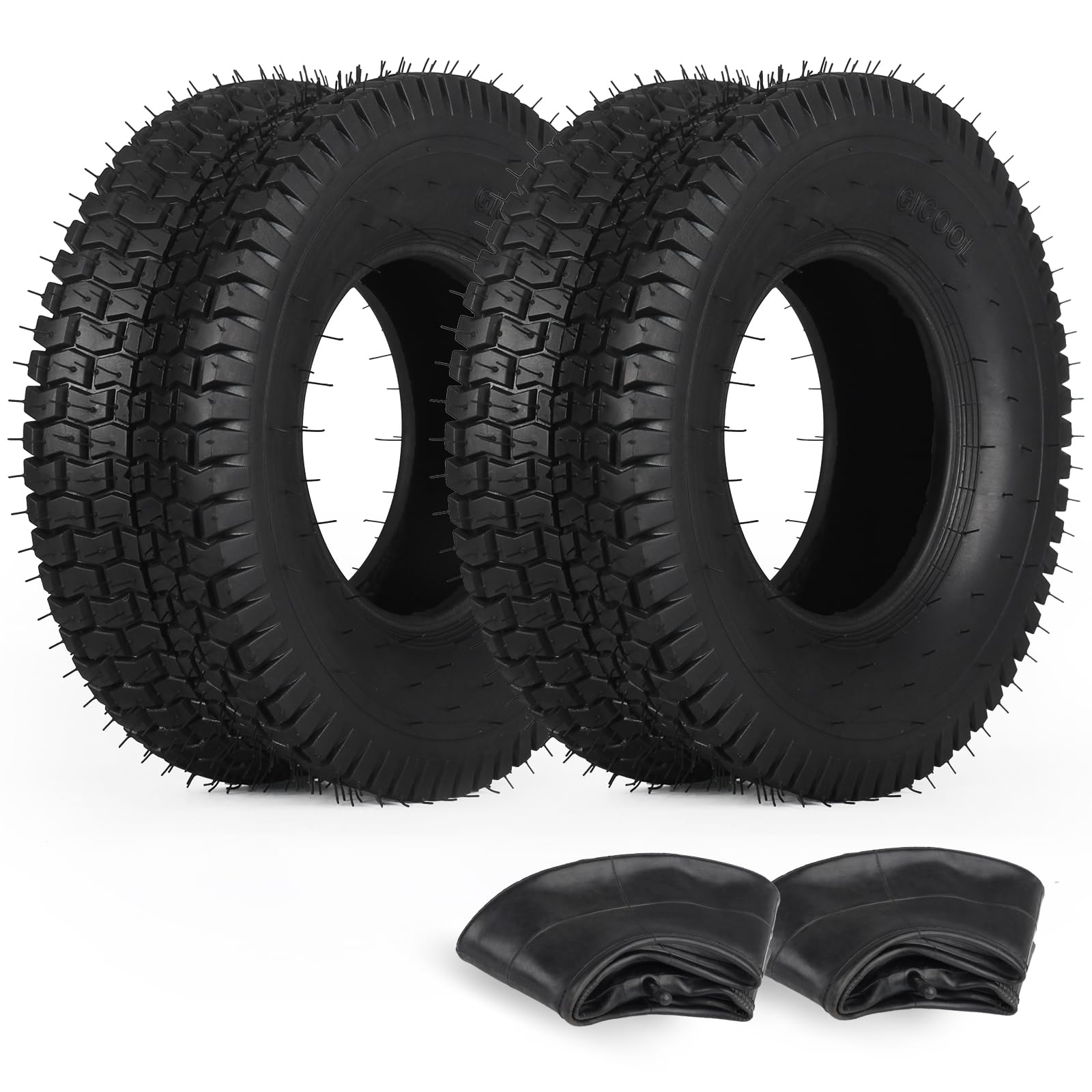 13x5.00-6 Tire and Inner Tube Set, TR-13 Straight Valve Stem, Replacement Riding Mower Front Wheel Assembly, 2 Pack