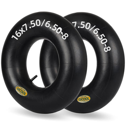 16x6.50-8, 16x7.50-8 Inner Tube, 2 Pack with TR-13 Valve Stem, Heavy Duty, for Mower Tractor Golf Cart Garden Trailer and More