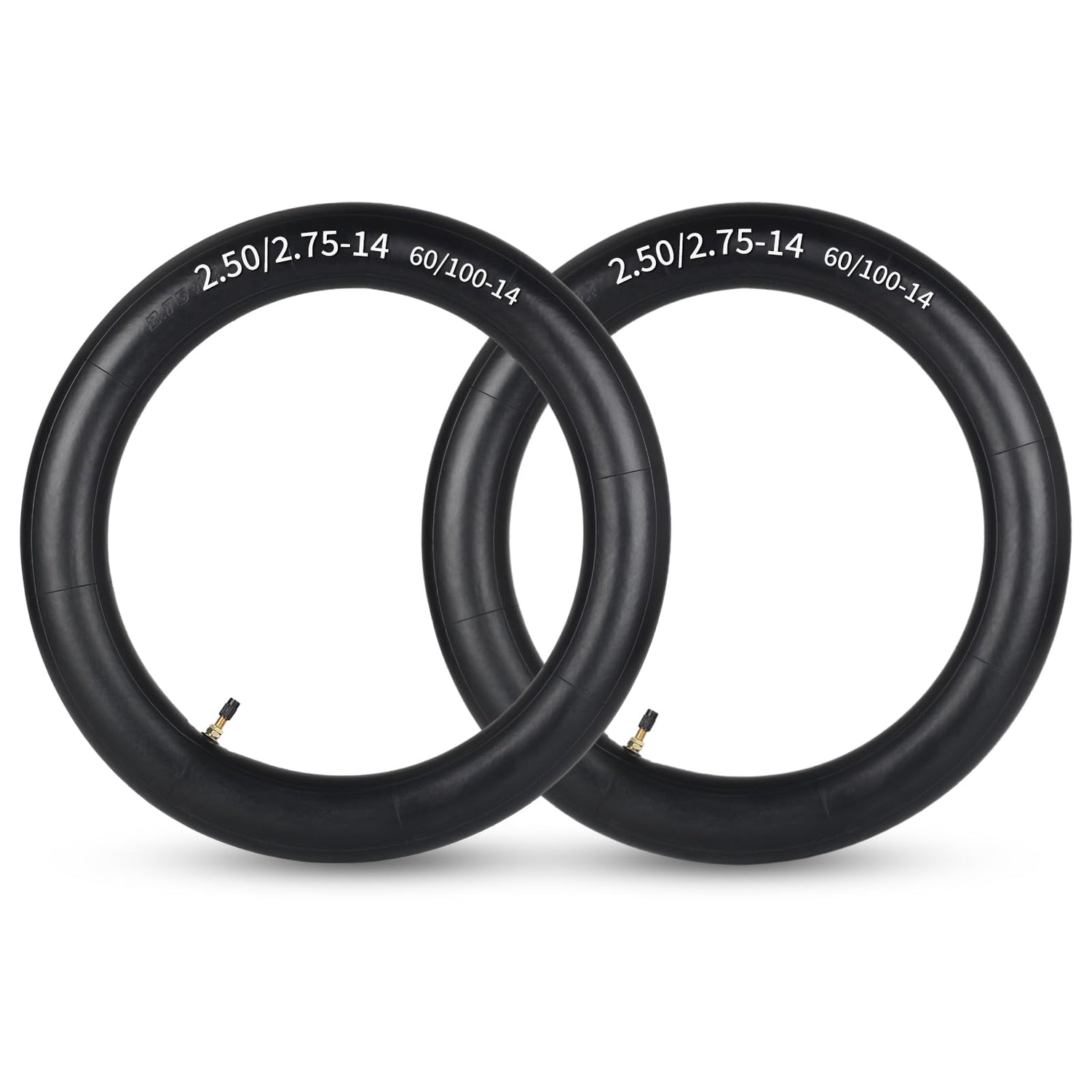 2.50/2.75-14” Dirt Bike Inner Tubes (60/100-14), 2 Pack with TR4 Valve Stem, 14" Heavy-Duty Inner Tubes, Replacement Tubes for 50cc to 160cc Dirt and Pit Bikes, Apollo RFZ, Atomik, Thumpstar