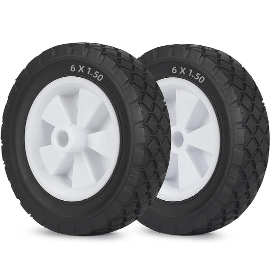 72-106 Hand Truck, 6 Inch Cart Wheels Fit for Oregon Lawn Mower Wagon Utility Cart, Pack of 2