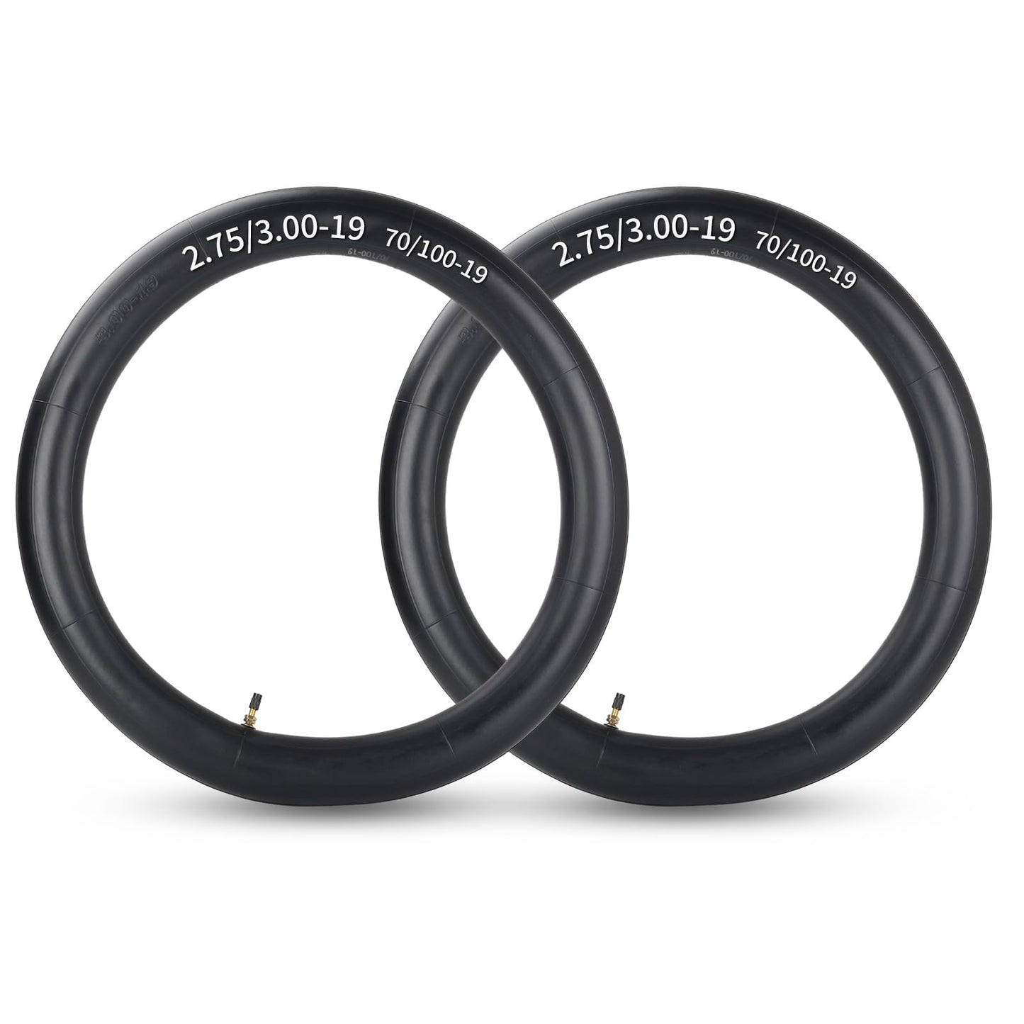 2.75/3.00-19” Dirt Bike Inner Tubes, 2 Pack with TR4 Valve Stem, 70/100-19 Heavy-Duty Inner Tubes, Replacement Tubes for Motorcycle, Dirt Bike, Pit Bike and More