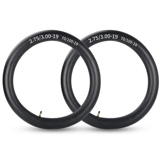 2.75/3.00-19” Dirt Bike Inner Tubes, 2 Pack with TR4 Valve Stem, 70/100-19 Heavy-Duty Inner Tubes, Replacement Tubes for Motorcycle, Dirt Bike, Pit Bike and More