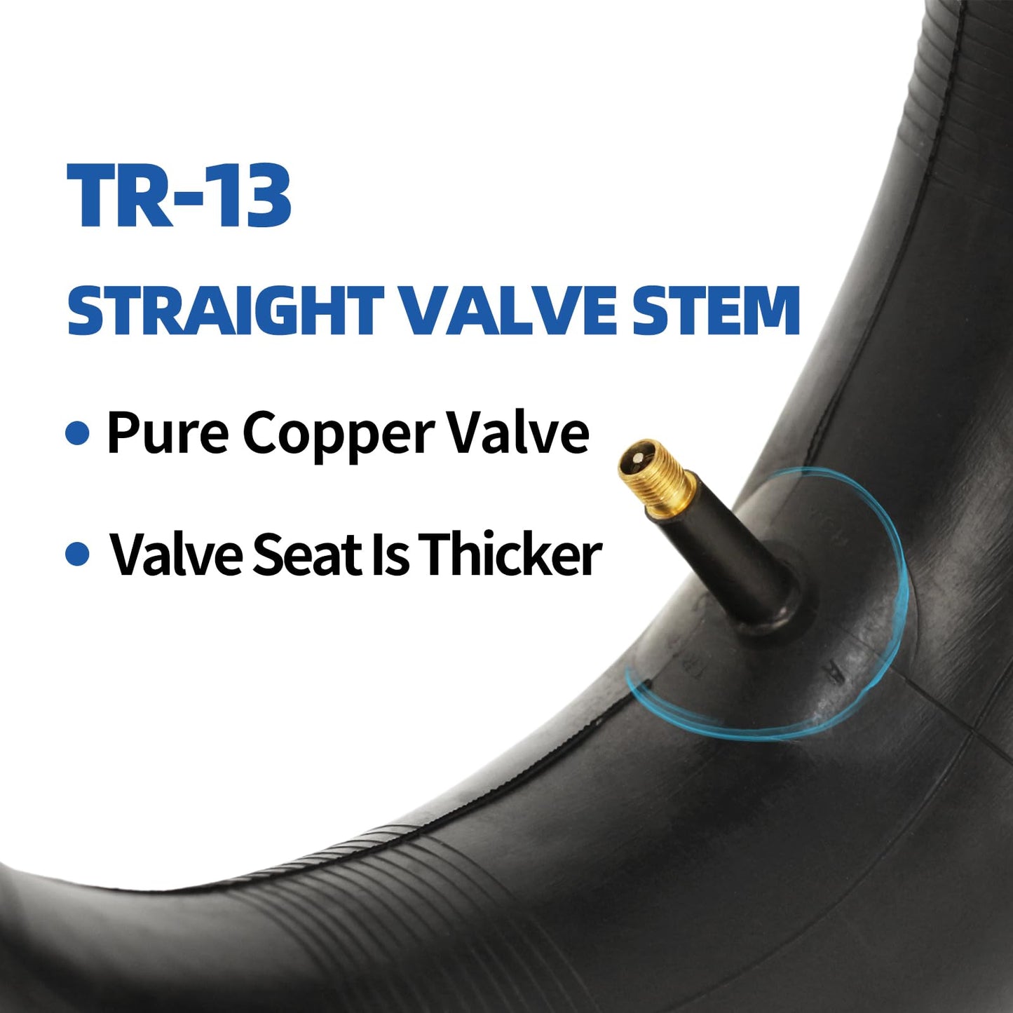 16x6.50-8, 16x7.50-8 Inner Tube, 2 Pack with TR-13 Valve Stem, Heavy Duty, for Mower Tractor Golf Cart Garden Trailer and More