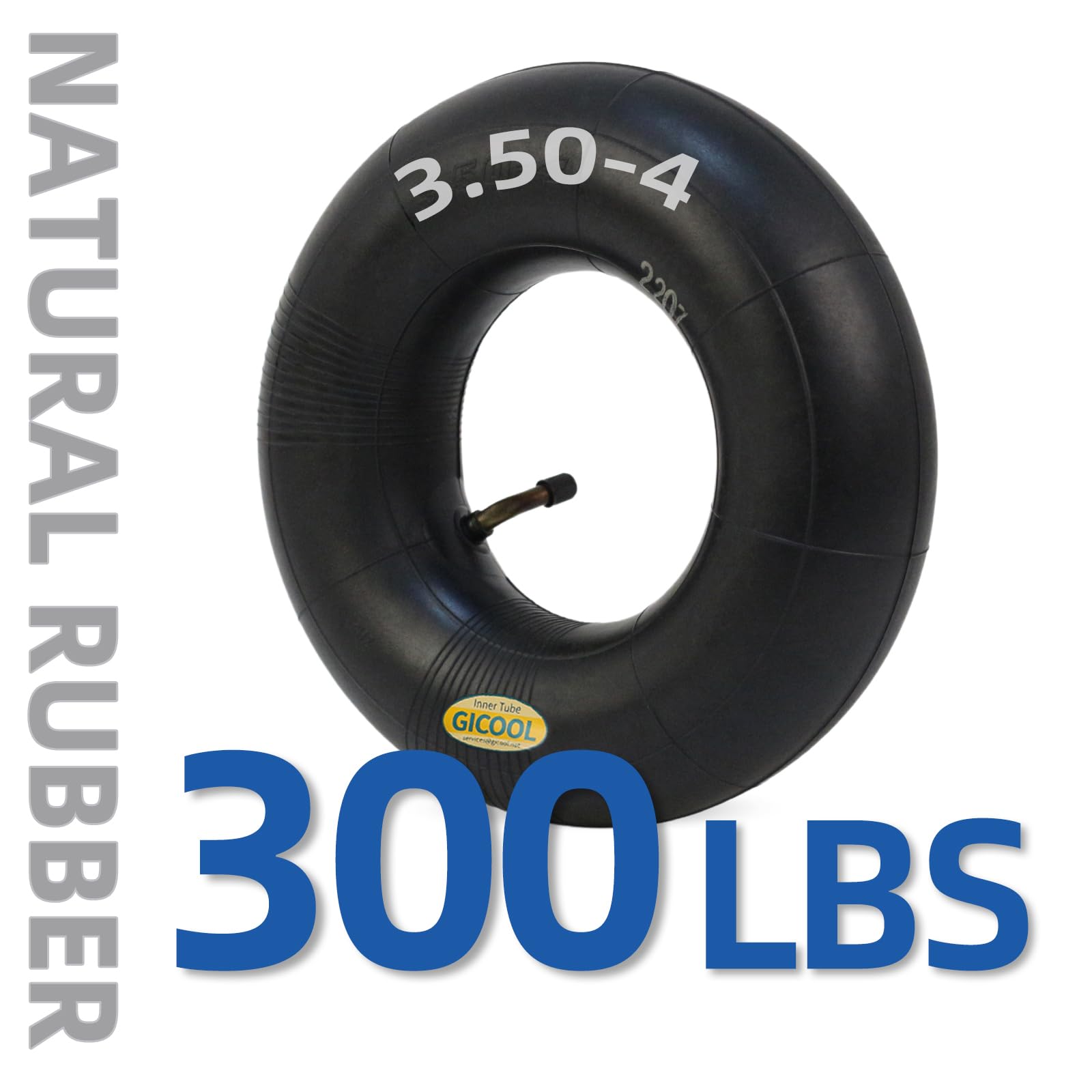 4.10/3.50-4 Replacement Inner Tube, with TR-87 Bent Valve Stem, Heavy Duty, for 10" Tires, Hand Truck Garden Utility Wagon Go Cart (2 pack)