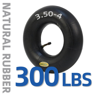 4.10/3.50-4 Replacement Inner Tube, with TR-87 Bent Valve Stem, Heavy Duty, for 10" Tires, Hand Truck Garden Utility Wagon Go Cart (2 pack)