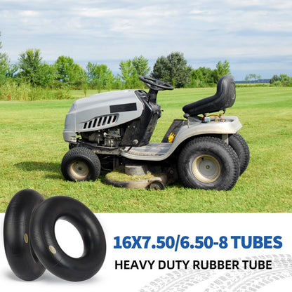 16x6.50-8, 16x7.50-8 Inner Tube, 2 Pack with TR-13 Valve Stem, Heavy Duty, for Mower Tractor Golf Cart Garden Trailer and More